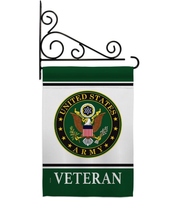 Army Veteran - Military Americana Vertical Impressions Decorative Flags HG170043 Made In USA - Image 9