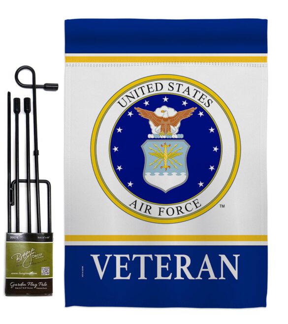 Air Force Veteran - Military Americana Vertical Impressions Decorative Flags HG170044 Made In USA - Image 5