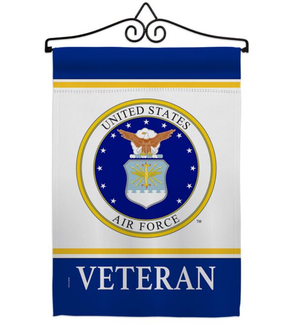 Air Force Veteran - Military Americana Vertical Impressions Decorative Flags HG170044 Made In USA - Image 8