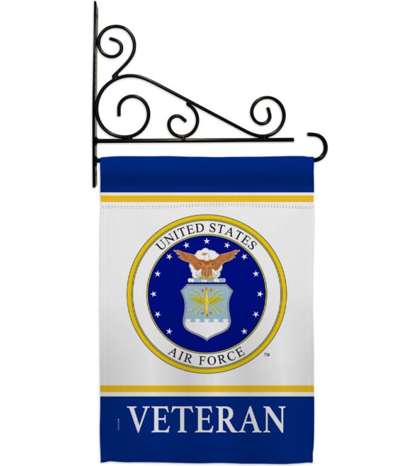 Air Force Veteran - Military Americana Vertical Impressions Decorative Flags HG170044 Made In USA - Image 9