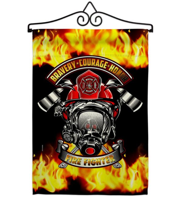 Bravery Firefighter - Military Americana Vertical Impressions Decorative Flags HG183071 Made In USA - Image 7