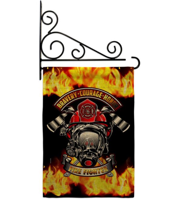 Bravery Firefighter - Military Americana Vertical Impressions Decorative Flags HG183071 Made In USA - Image 18