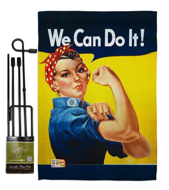 Girl Power - Military Americana Vertical Impressions Decorative Flags HG192078 Made In USA - Image 4