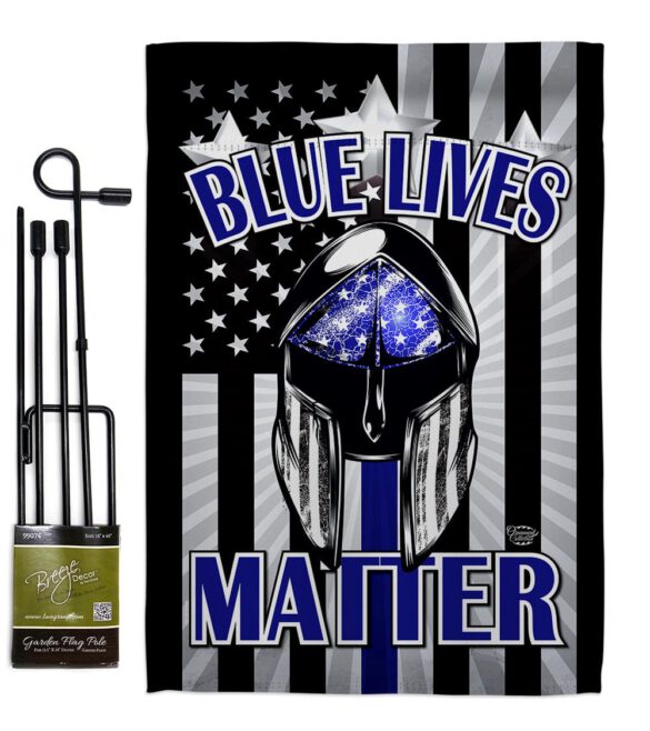 Blue Lives Matter - Military Americana Vertical Impressions Decorative Flags HG192286 Made In USA - Image 4