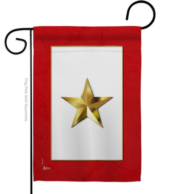 Gold Star - Military Americana Vertical Impressions Decorative Flags HG141082 Made In USA