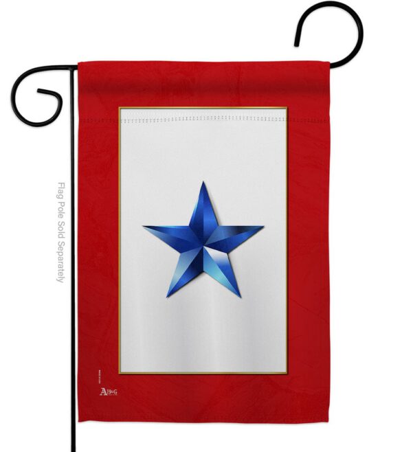 Blue Star - Military Americana Vertical Impressions Decorative Flags HG141083 Made In USA