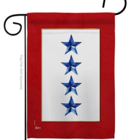 Four Blue Stars - Military Americana Vertical Impressions Decorative Flags HG141089 Made In USA