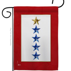 Gold & Four Blue Stars - Military Americana Vertical Impressions Decorative Flags HG141090 Made In USA