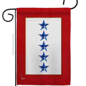 Five Blue Stars - Military Americana Vertical Impressions Decorative Flags HG141091 Made In USA