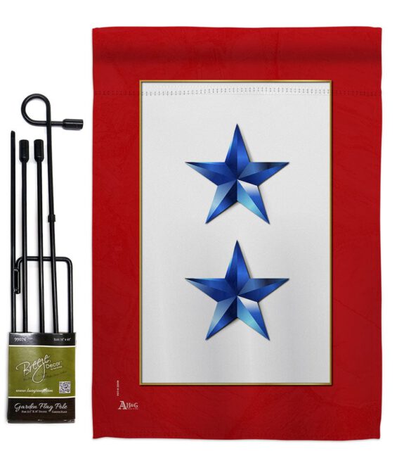 2 Blue Stars - Military Americana Vertical Impressions Decorative Flags HG141085 Made In USA - Image 5