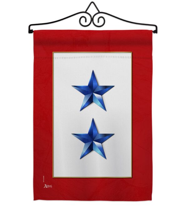 2 Blue Stars - Military Americana Vertical Impressions Decorative Flags HG141085 Made In USA - Image 8