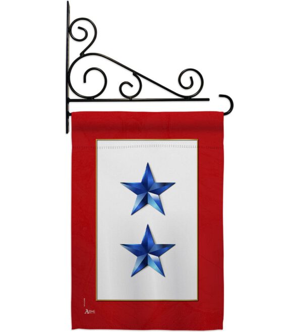 2 Blue Stars - Military Americana Vertical Impressions Decorative Flags HG141085 Made In USA - Image 9