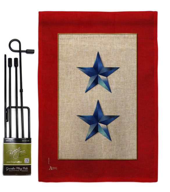 2 Blue Stars - Military Americana Vertical Impressions Decorative Flags HG141085 Made In USA - Image 17