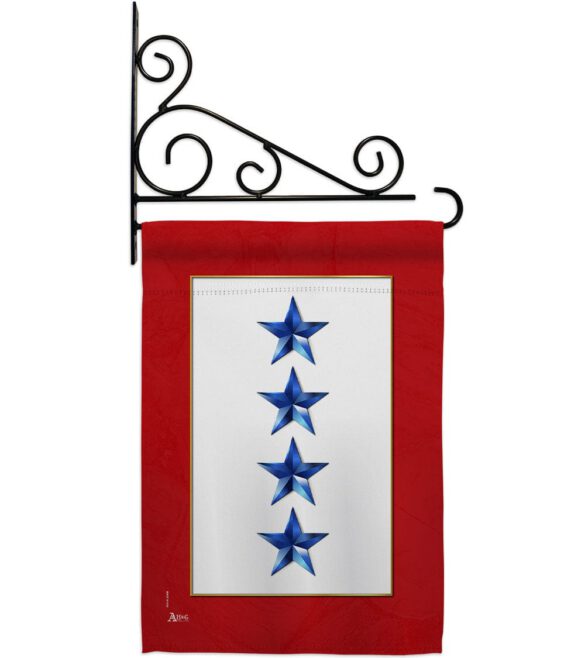 Four Blue Stars - Military Americana Vertical Impressions Decorative Flags HG141089 Made In USA - Image 8