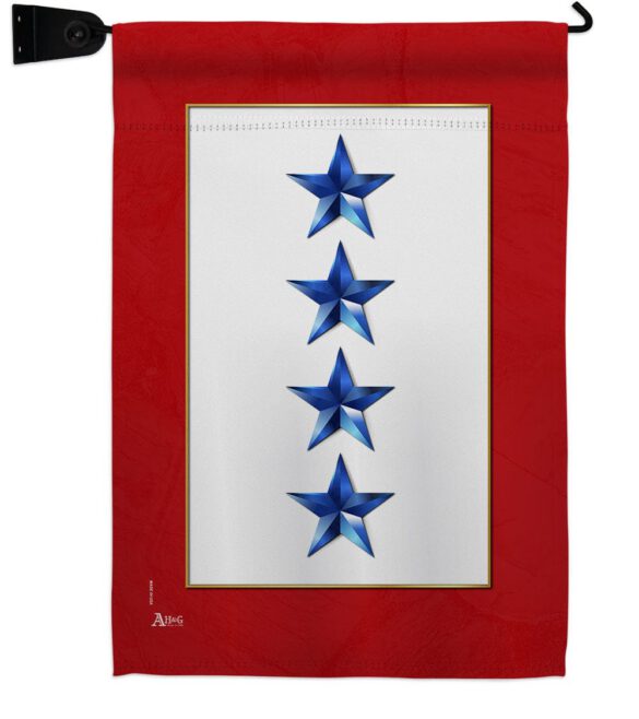 Four Blue Stars - Military Americana Vertical Impressions Decorative Flags HG141089 Made In USA - Image 9