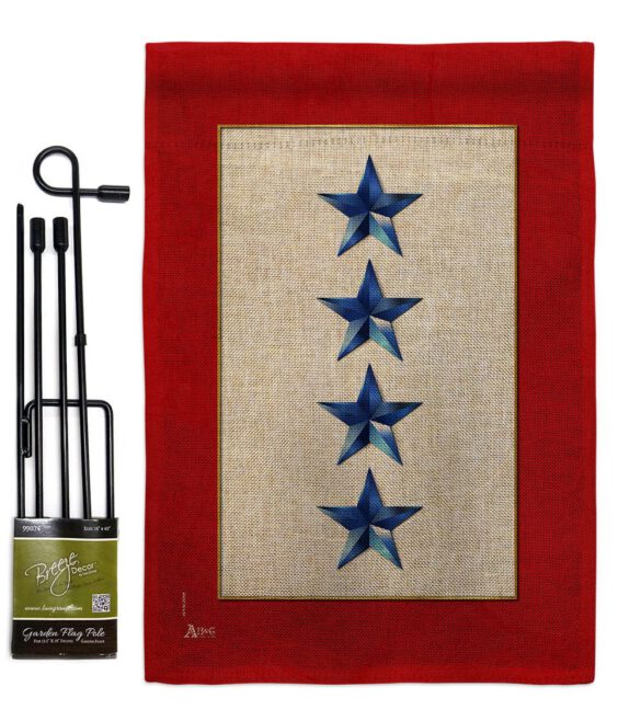 Four Blue Stars - Military Americana Vertical Impressions Decorative Flags HG141089 Made In USA - Image 16