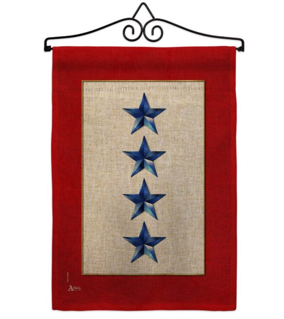 Four Blue Stars - Military Americana Vertical Impressions Decorative Flags HG141089 Made In USA - Image 19