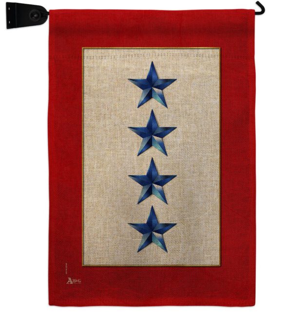 Four Blue Stars - Military Americana Vertical Impressions Decorative Flags HG141089 Made In USA - Image 21