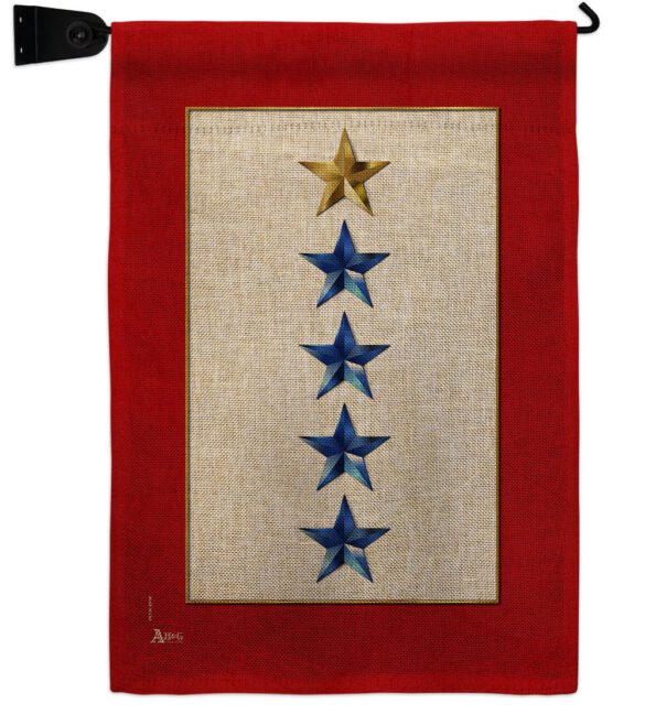 Gold & Four Blue Stars - Military Americana Vertical Impressions Decorative Flags HG141090 Made In USA - Image 21