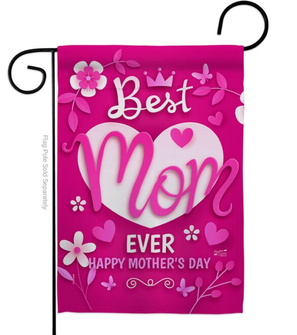 Best Mom Ever - Mothers Day Summer Vertical Impressions Decorative Flags HG130372 Made In USA