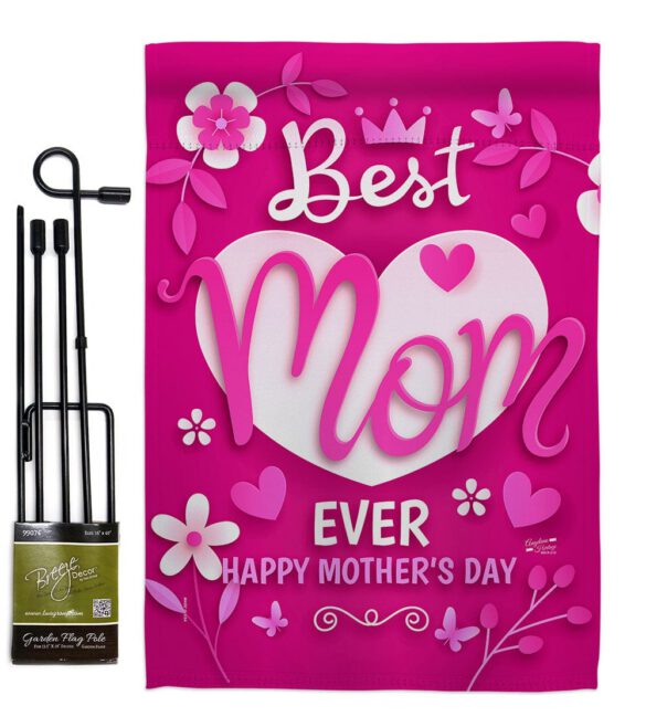 Best Mom Ever - Mothers Day Summer Vertical Impressions Decorative Flags HG130372 Made In USA - Image 4