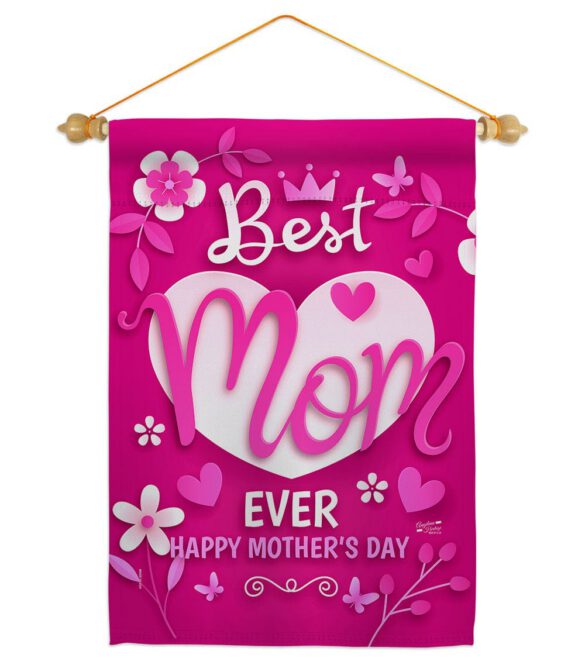 Best Mom Ever - Mothers Day Summer Vertical Impressions Decorative Flags HG130372 Made In USA - Image 19