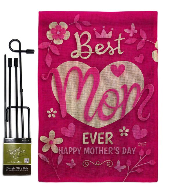 Best Mom Ever - Mothers Day Summer Vertical Impressions Decorative Flags HG130372 Made In USA - Image 25