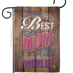 Best Mom in the World - Mother's Day Summer Vertical Impressions Decorative Flags HG191095 Made In USA