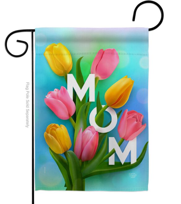 Happy Mom's Day - Mother's Day Summer Vertical Impressions Decorative Flags HG192367 Made In USA