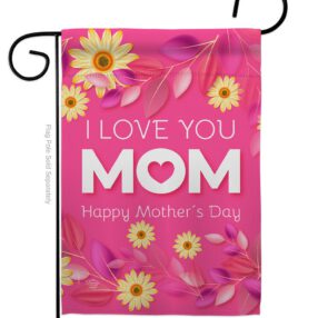Happy Mother's Day - Mother's Day Summer Vertical Impressions Decorative Flags HG192368 Made In USA
