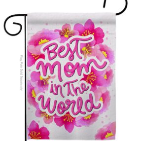 Best Mom - Mother's Day Summer Vertical Impressions Decorative Flags HG192525 Made In USA