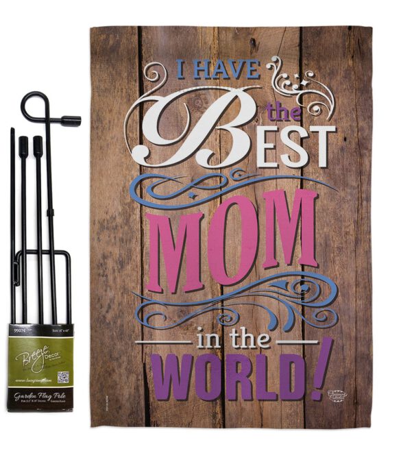 Best Mom in the World - Mother's Day Summer Vertical Impressions Decorative Flags HG191095 Made In USA - Image 4