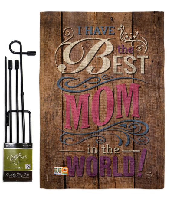 Best Mom in the World - Mother's Day Summer Vertical Impressions Decorative Flags HG191095 Made In USA - Image 9