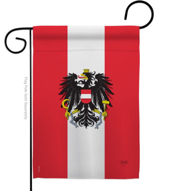 Austria - Nationality Flags of the World Vertical Impressions Decorative Flags HG108119 Made In USA - Image 2