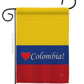 Colombia - Nationality Flags of the World Vertical Impressions Decorative Flags HG108161 Made In USA