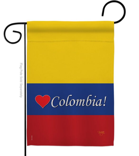 Colombia - Nationality Flags of the World Vertical Impressions Decorative Flags HG108161 Made In USA