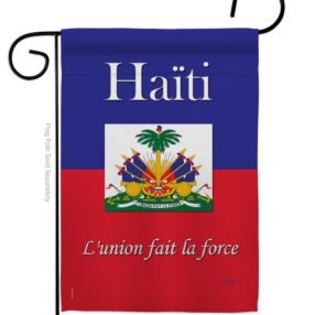 Haiti - Nationality Flags of the World Vertical Impressions Decorative Flags HG108167 Made In USA