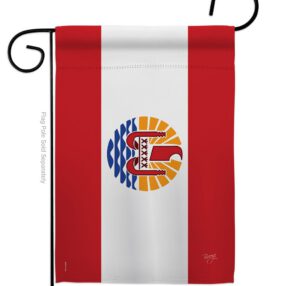French Polynesia - Nationality Flags of the World Vertical Impressions Decorative Flags HG108361 Made In USA