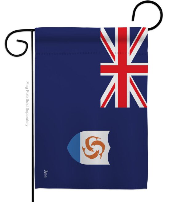 Anguilla - Nationality Flags of the World Vertical Impressions Decorative Flags HG140008 Made In USA - Image 2