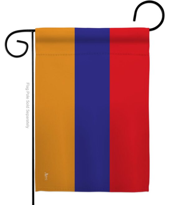 Armenia - Nationality Flags of the World Vertical Impressions Decorative Flags HG140012 Made In USA - Image 2