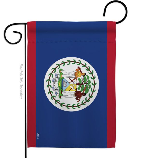 Belize - Nationality Flags of the World Vertical Impressions Decorative Flags HG140028 Made In USA
