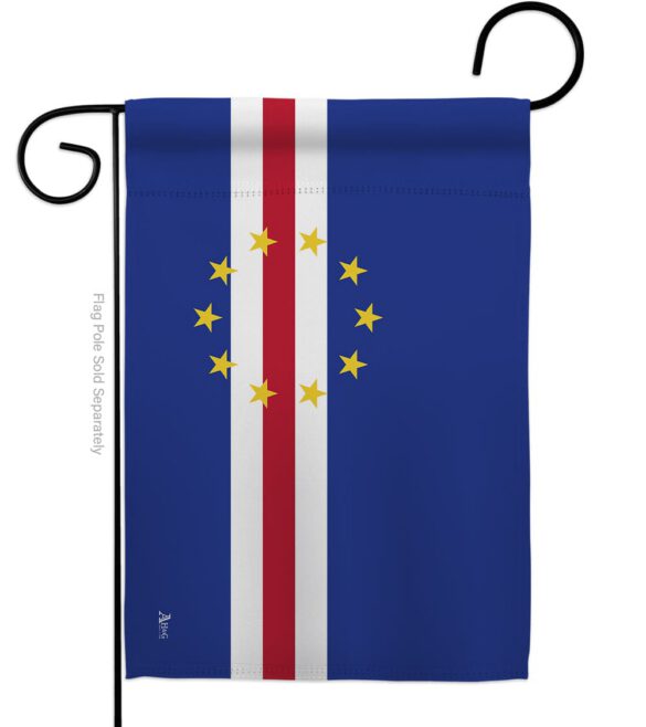 Cape Verde - Nationality Flags of the World Vertical Impressions Decorative Flags HG140047 Made In USA