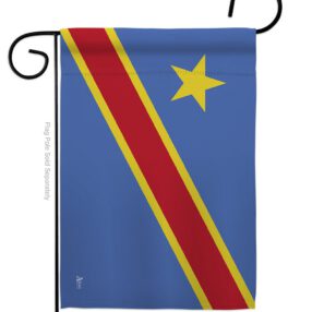 Congo,Dem. Republic - Nationality Flags of the World Vertical Impressions Decorative Flags HG140057 Made In USA