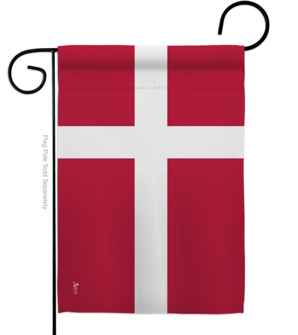 Denmark - Nationality Flags of the World Vertical Impressions Decorative Flags HG140067 Made In USA