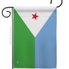 Djibouti - Nationality Flags of the World Vertical Impressions Decorative Flags HG140068 Made In USA