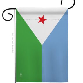 Djibouti - Nationality Flags of the World Vertical Impressions Decorative Flags HG140068 Made In USA