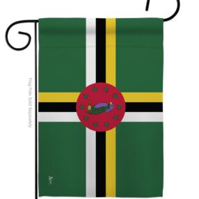 Dominica - Nationality Flags of the World Vertical Impressions Decorative Flags HG140069 Made In USA