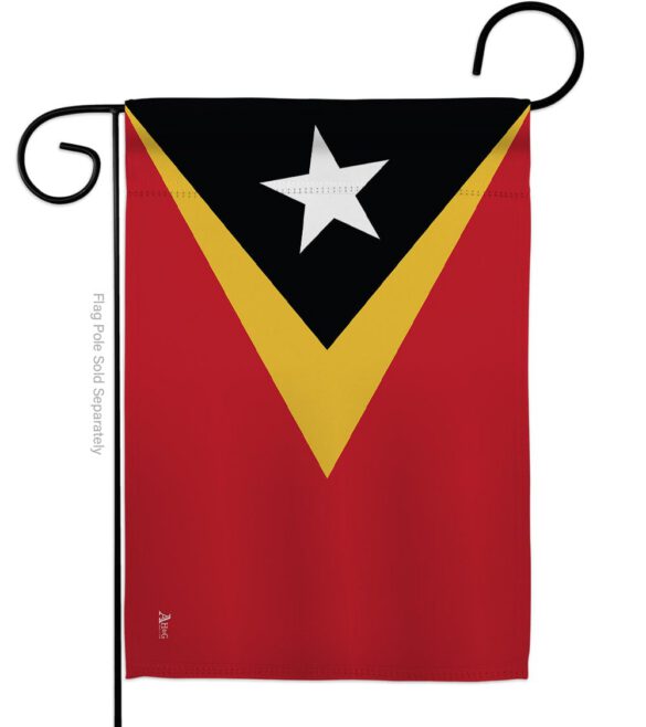 East Timor - Nationality Flags of the World Vertical Impressions Decorative Flags HG140072 Made In USA