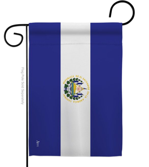 El Salvador - Nationality Flags of the World Vertical Impressions Decorative Flags HG140075 Made In USA