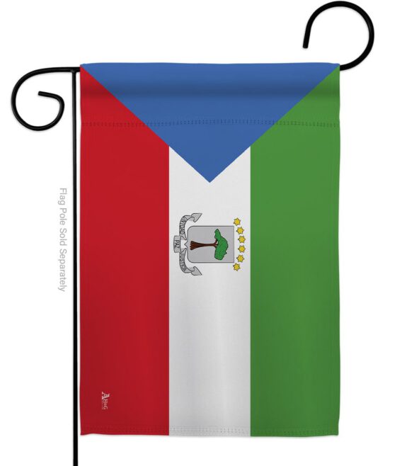 Equatorial Guinea - Nationality Flags of the World Vertical Impressions Decorative Flags HG140077 Made In USA